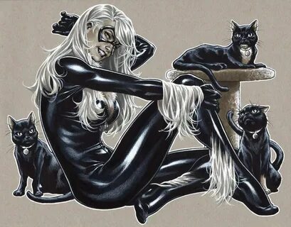 Black cat by Mark Brooks Black cat marvel, Black cat art, Bl