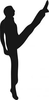 Dancer Silhouette Kick at GetDrawings Free download