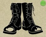 Used combat military boots svg, dxf, vector, eps, clipart, c