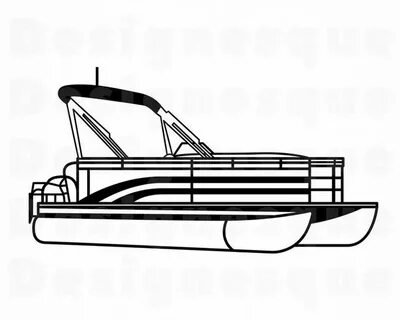 Pontoon Boat Outline SVG Pontoon Boat SVG Pontoon Boat Etsy 