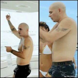 Pitbull Caught Flashing Bulge and Tight Ass - Gay-Male-Celeb