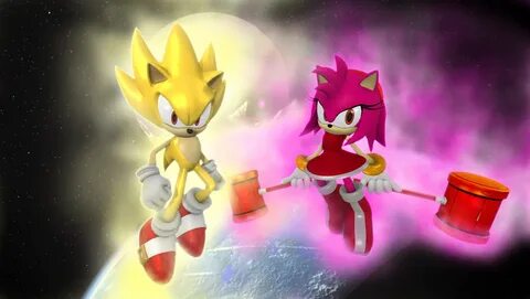 Super Sonic and Super Amy by Nictrain123 on DeviantArt