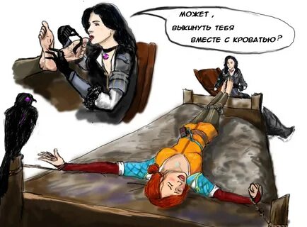 witcher 3 wild hunt: Triss tickled by Yennefer by IKrein on 