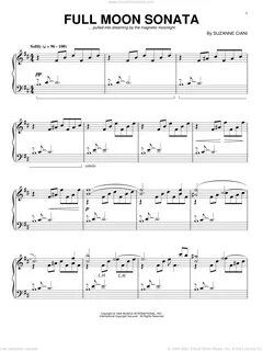 Full Moon Sonata sheet music for piano solo (PDF-interactive)