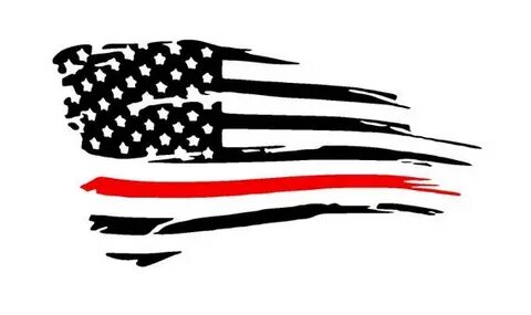 Thin Red Line American Flags SVG File