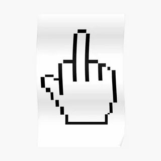 Pixel Finger Posters Redbubble