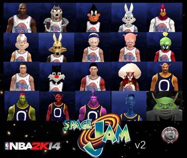 NBA 2k14 Space Jam Mod : Tune Squad vs MonStars - HoopsVilla