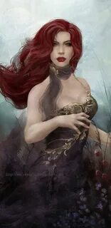 Pin by Melitta on rothaarige/red haired Fantasy paintings, F