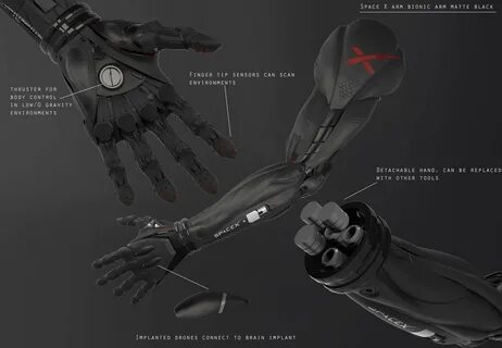 Space X Prosthetic arm , Rafe Johnson on ArtStation at https
