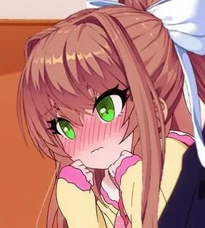 Cute Blushing Monika ( DDLC ) Literature club, Anime, Litera