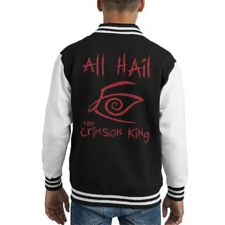 All Hail The Crimson King Dark Tower Kid's Varsity Jacket Fr