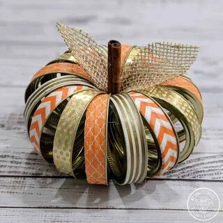 Canning Ring Pumpkin - Fall halloween crafts, Fall crafts, C