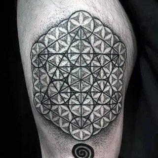 60 Metatron’s Cube Tattoo Designs For Men - Geometric Ink Id