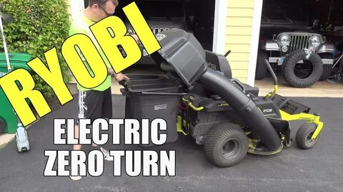 RYOBI Electric Zero Turn Mower Bagger Accessory - YouTube