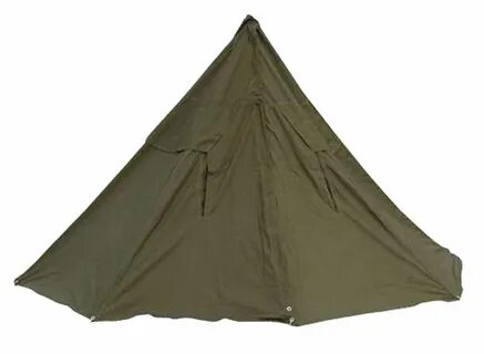 Two Man Polish Army Canvas Tent also two Poncho Teepee Grade