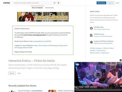 Chyoa Review - أفضل مواقع قصص الجنس مثل chyoa.com