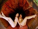 File:Two nude women in a hollow tree trunk, Bagby Hot Spring