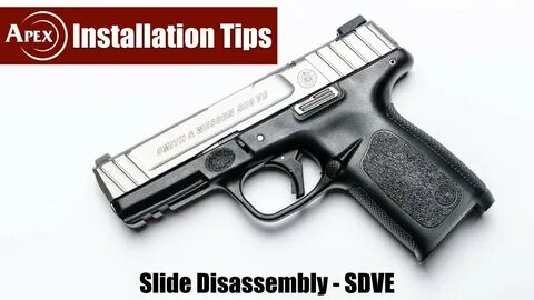 Smith And Wesson SD9VE SD40VE Wide Body Take Down Plate Inst