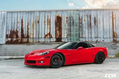 Red Chevrolet Corvette Z06 With CCW Classic Wheels in Matte 