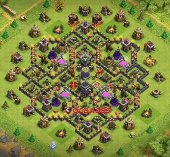 Coc Defence Base Th9 - Clash of Clans No.1 BEST TH9 FARMING 