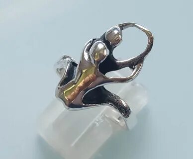 Eliz STERLING SILVER 925 Doggy Style Erotic Ring Kama Sutra 