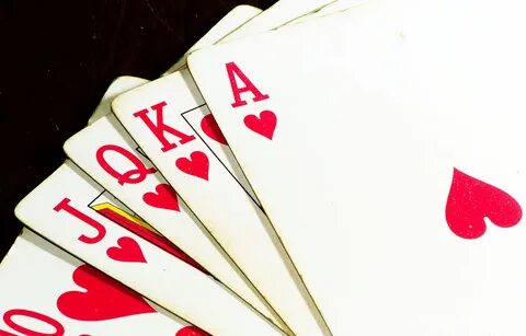 Скачать обои Royal Flush, Poker, Playing Cards, раздел игры 