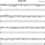 Simple Gifts: Bass Guitar Tab and Sheet Music