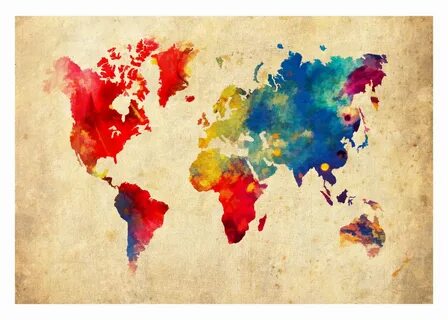 World Map 20x30 Absract by TheMapShop on Etsy, $29.95 Abstra