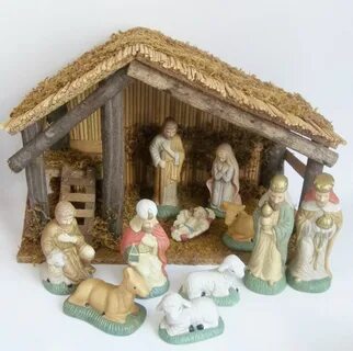 Vintage Christmas nativity set 12 piece MCM find your favori