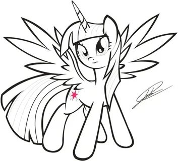 Pony Lineart Twilight Princess For Free Download - Mlp Princ