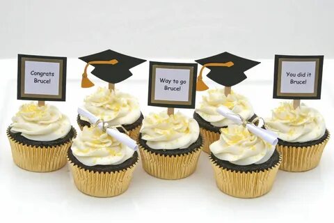 Graduation Cupcakes with Do-it-yourself Toppers Graduation c