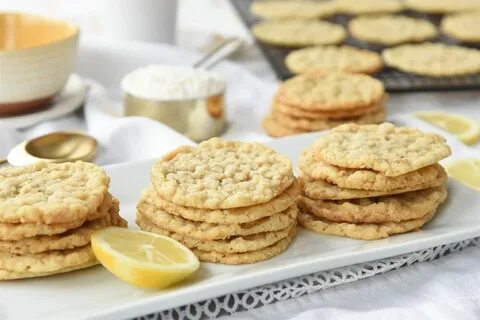 Lemon Oatmeal Cookies Recipe Oatmeal cookies, Lemon cookies,