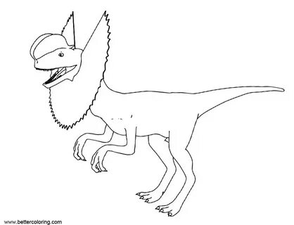 Jurassic World Fallen Kingdom Coloring Pages Dilophosaurus D