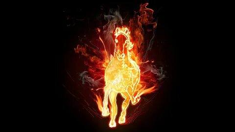 dark, Fire, Horses, Digital, Art, Artwork Wallpapers HD / De