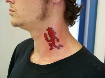 Red Ink Juggalo On Side Neck