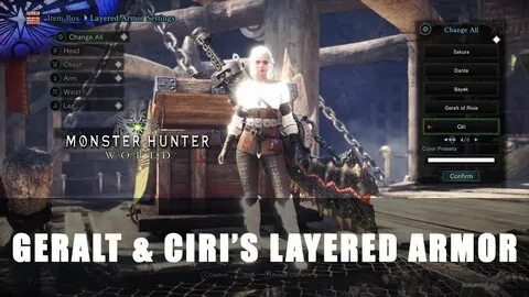 MHW: Geralt and Ciri's Full Layered Armor - YouTube