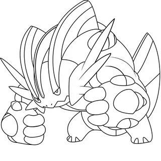 Simple Groudon Coloring Page for Adult Coloring Pages Free