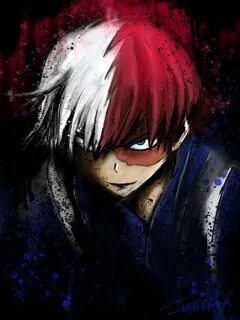 Shoto Todoroki Fan Art My Hero Academia sur tableau 40 cm pa