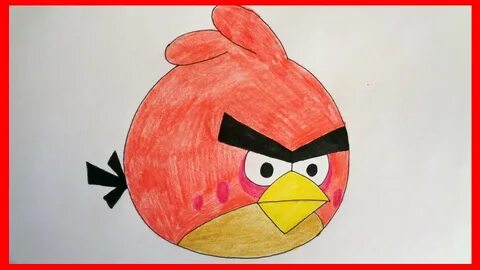 How to draw angry birds Red - YouTube