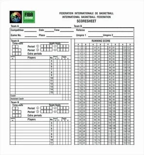 Free Printable Basketball Score Sheet Lovely Basketball Scor
