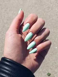 Mint green stiletto nails for summer 2017 Mint nails, Mint n