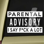 Parental Advisory Funny Bumper Sticker Vinyl Decal Honda Jee