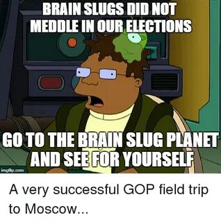 BRAIN SLUGS DID NOT MEDDLEIN OUR ELECTIONS GO TO THE BRAIN S