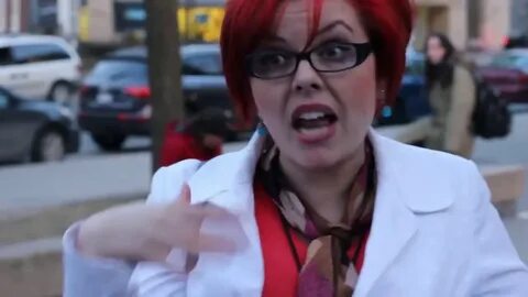 "Big Red" Feminist Argues (and Annoys) People on the Street 