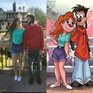 Max and Roxanne couple costume from Goofy Movie Cute couple 