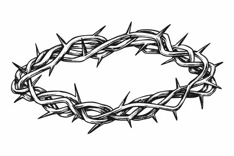 Black Crown Of Thorns Vector