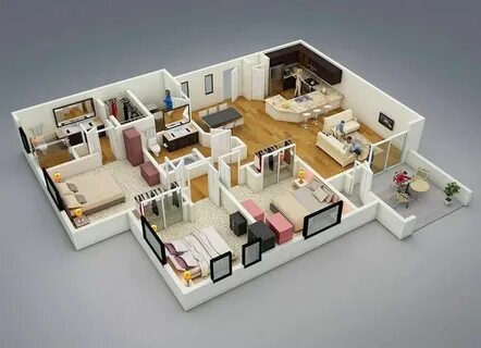Modern 3D Floor Plan Design To see more Read it 👇 House plan
