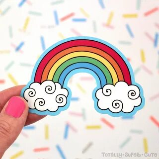 RAINBOW Vinyl Decal Sticker Adorable Happy Sticker Rainbow E
