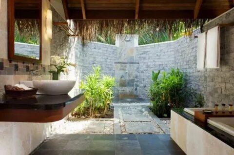 Open Shower Bathroom Design With Well open air bathroom Conc