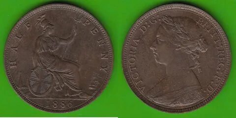 Großbritannien Half Penny 1886 in Erhaltungsgrad gutes vz.